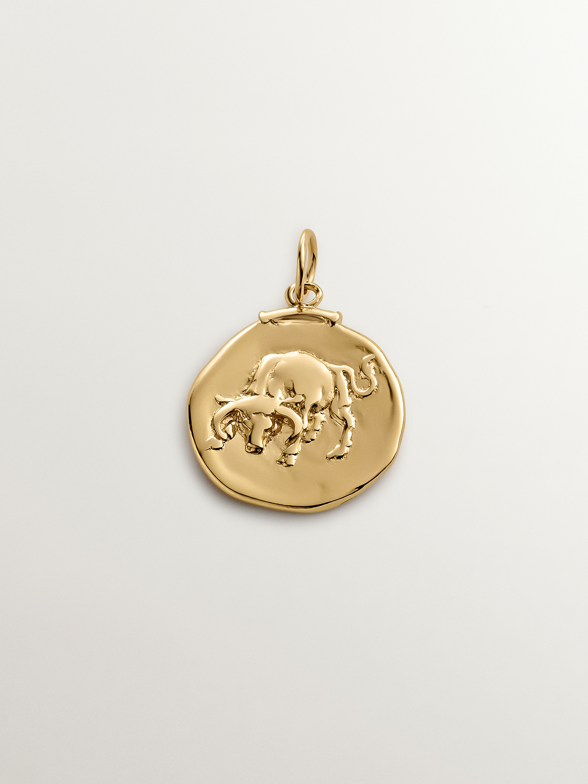 925 Silver Taurus Charm bathed in 18K yellow gold.